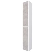 Пенал Dreja 99.0505 Slim подвесной/напольный, 30х190 см, универсальный, белый глянец/бетон