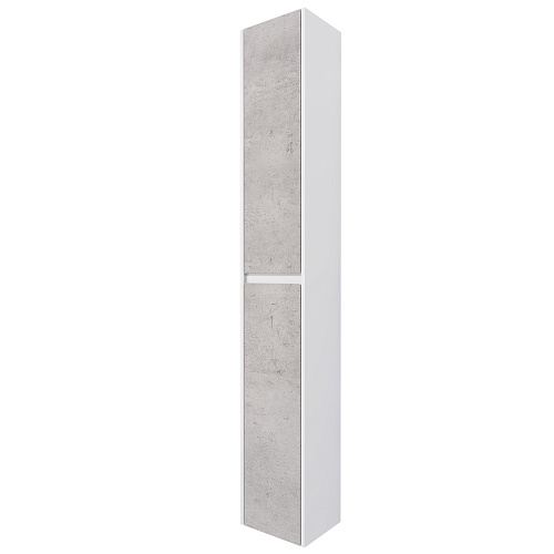 Пенал Dreja 99.0505 Slim подвесной/напольный, 30х190 см, универсальный, белый глянец/бетон купить недорого в интернет-магазине Керамос