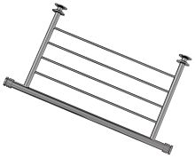 Полка Сунержа 01-2012-4370 прямая 4П (L - 370 мм) н/ж для ДР Полка Сунержа, черный хром