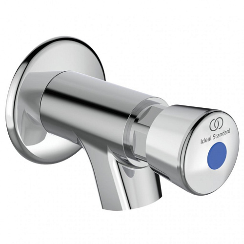 Кран Ideal Standard A1330AA Alpha для умывальника нажимной настенный, Chrome (хром) Кран Ideal Standard A1330AA Alpha для умывальника нажимной настенный, Chrome (хром)