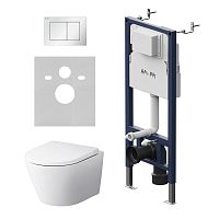 Комплект: Унитаз, Инсталляция, Кнопка смыва AM.PM X-Joy IS90201.851900