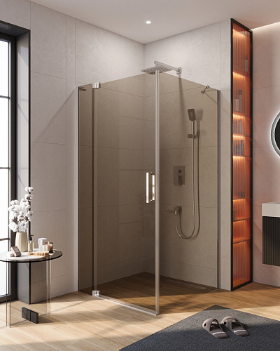 Душевой уголок CEZARES SLIDER-AH-1-100-90/100-BR-Cr Душевой уголок CEZARES SLIDER-AH-1-100-90/100-BR-Cr