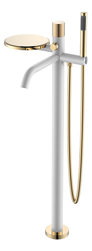 Смеситель напольный Boheme STICK WHITE TOUCH GOLD 129-WG.2 Смеситель напольный Boheme STICK WHITE TOUCH GOLD 129-WG.2