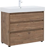 Тумба с раковиной Aquanet 00307083 Nova Lite, 98х45 см, темное дерево