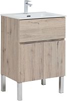 Тумба с раковиной Aquanet 00274005 Алвита New, 61х47 см, коричневая Тумба с раковиной Aquanet 00274005 Алвита New, 61х47 см, коричневая