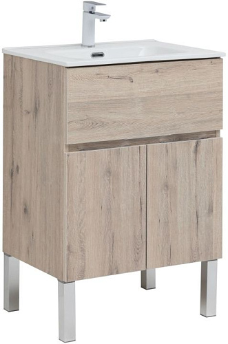 Тумба с раковиной Aquanet 00274005 Алвита New, 61х47 см, коричневая снят с производства