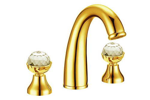 Смеситель Boheme 337 Imperiale Presente для умывальника, на 3 отверстия, золото Смеситель Boheme 337 Imperiale Presente для умывальника, на 3 отверстия, золото