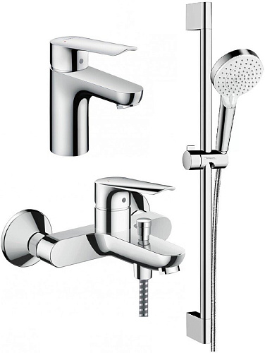 Набор смесителей Hansgrohe SetLogisE70A Logis E (71177000+71415000+26532400), хром Набор смесителей Hansgrohe SetLogisE70A Logis E (71177000+71415000+26532400), хром