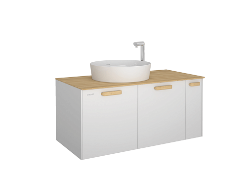 Тумба Creavit ET0100.01.ANMA Elata с раковиной 45х100 см, белый купить недорого в интернет-магазине Керамос