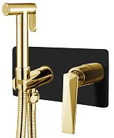 Гигиенический душ Boheme 387-B Venturo со смесителем, черный/золото