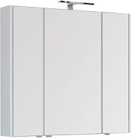 Зеркальный шкаф Aquanet 00210005 Августа без подсветки, 100х90 см, белый Зеркальный шкаф Aquanet 00210005 Августа без подсветки, 100х90 см, белый