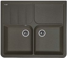 Мойка для кухни Florentina 20.405.F0930.102 Остров 93х80 см, с крылом, черная