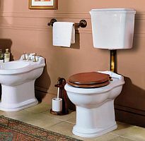 Труба Kerasan 750493 br Retro низкая для бачка, бронза