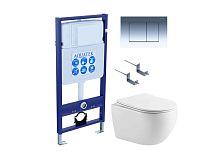 Комплект: Унитаз, Инсталляция, Кнопка смыва Aquatek ЕВРОПА SET AQUATEK ЕВРОПА-AQ1190-010
