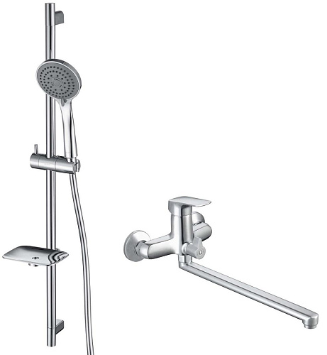 Комплект Aquatek AQ1033CR Вега для ванной Set 2 в 1 (AQ1042CR + AQ2011CR), хром