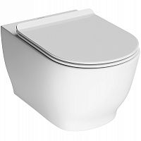 Унитаз Kerama Marazzi MO.wc.02 Modula подвесной 38х58 см, без сиденья, безободковый, белый глянец Унитаз Kerama Marazzi MO.wc.02 Modula подвесной 38х58 см, без сиденья, безободковый, белый глянец