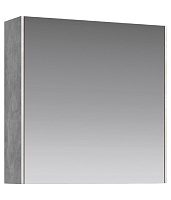 Зеркальный шкаф Aqwella MOB0406+MOB0717BS Mobi подвесной 61х60 см, бетон светлый