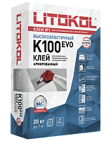 Клей на цементной основе Litokol HYPERFLEX K100(20кг)_серый