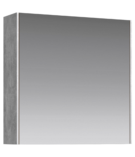 Зеркальный шкаф Aqwella MOB0406+MOB0717BS Mobi подвесной 61х60 см, бетон светлый снят с производства