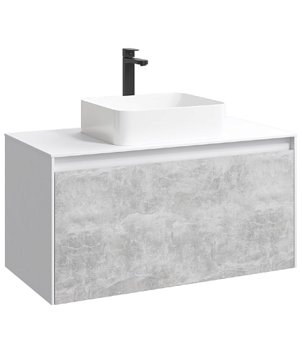 Тумба под раковину Aqwella Mobi MOB0110W+MOB0710BS купить недорого в интернет-магазине Керамос