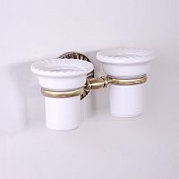 Tw Rerto Opal Стакан керамический двойной, цвет держателя бронза,TWOP110br