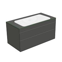 Тумба Keuco 31582150100 Edition 400 под умывальник 105х53.5 см, антрацит/стекло матовое антрацит