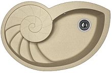 Мойка для кухни Florentina 20.350.E0820.104 Наутилус 82х53 см, с крылом, бежевая