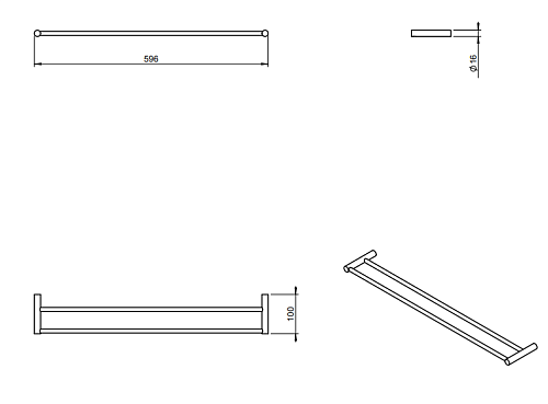 Полотенцедержатель двойной COSMIC LOGIC WJC226A0061036 купить недорого в интернет-магазине Керамос Полотенцедержатель двойной COSMIC LOGIC WJC226A0061036 купить недорого в интернет-магазине Керамос
