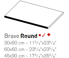 Декоративный элемент AtlasConcorde Brave BravePearlRoundAngolare60