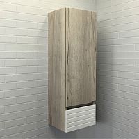 Шкаф-пенал Comforty 00-00006574 Страсбург подвесной 35х110 см, дуб дымчатый