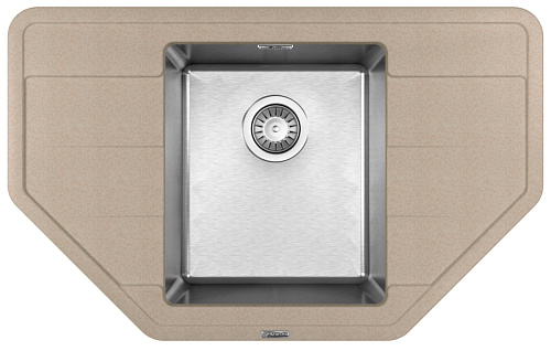 Мойка для кухни Florentina 21.420.C0800.107 Комби 80х50 см, с крылом, песочная снят с производства