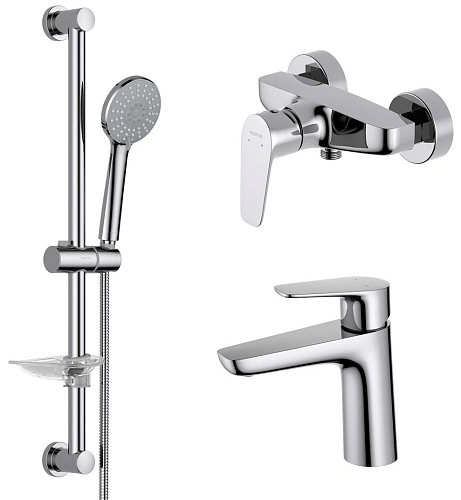 Комплект Aquatek AQ1131CR Бетта для ванной Set 3 в 1 (AQ1110CR + AQ1160CR + AQ2013CR), хром