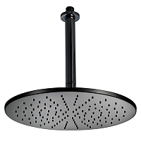 Верхний душ Cisal DS01370040 Shower 300 мм с потолочным держателем L180 мм, цвет черный