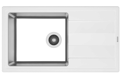 Мойка для кухни Florentina 21.400.D0860.201 Комби 86х48 см, с крылом, жасмин снят с производства