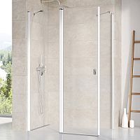 Душевая дверь Ravak 1QVA0100Z1 CRV2-100 поворотного типа белый + транспарент