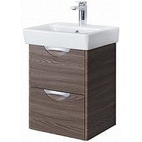 Тумба Акватон 1A2117K1SIW50 Сильва с раковиной, 50х41 см, дуб макиато