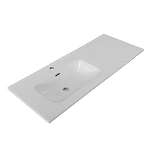 Раковина BelBagno BB1200ETL-L керамическая 120х46.5 см, чаша слева, белый глянцевый