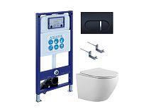 Комплект: Унитаз, Инсталляция, Кнопка смыва Aquatek ЕВРОПА SET AQUATEK ЕВРОПА-045 4в1