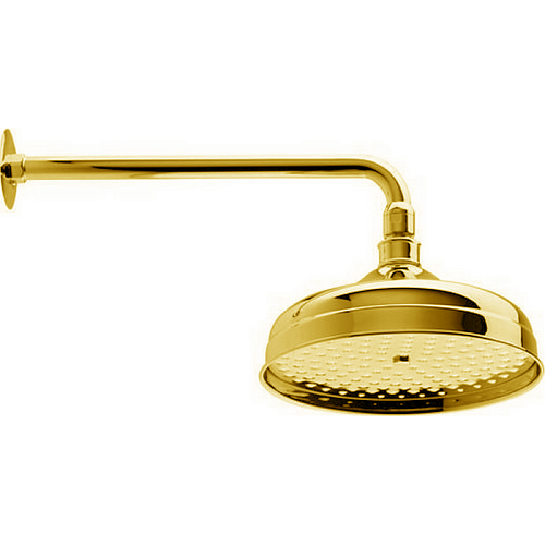 Верхний душ Cisal DS01340124  Shower 210 мм Easy Clean с настенным держателем L270 мм, цвет золото снят с производства