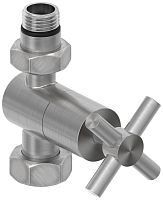 Вентиль Сунержа 071-1409-1234 прямой, (крест) G 1/2" НР х G 3/4" НГ, сатин