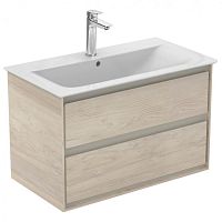 Тумба Ideal Standard E0819UK Connect Air для раковины 80х44 см, подвесная, Wood light brown + Matt Light Brown (светло-коричневое дерево + светло-коричневый матовый) Тумба Ideal Standard E0819UK Connect Air для раковины 80х44 см, подвесная, Wood light brown + Matt Light Brown (светло-коричневое дерево + светло-коричневый матовый)