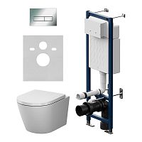 Комплект: Унитаз, Инсталляция, Кнопка смыва AM.PM X-Joy IS110351.851900