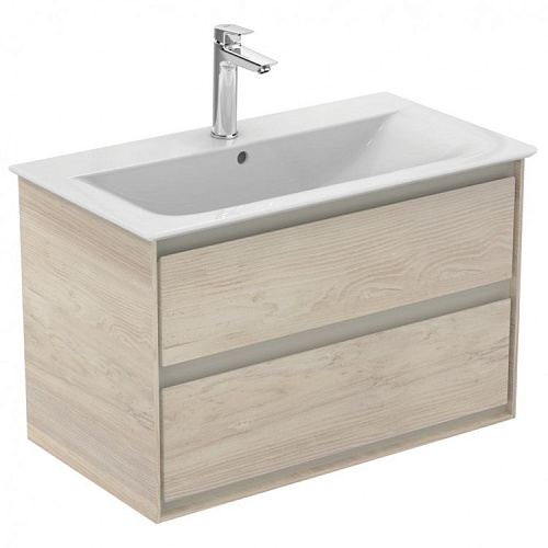 Тумба Ideal Standard E0819UK Connect Air для раковины 80х44 см, подвесная, Wood light brown + Matt Light Brown (светло-коричневое дерево + светло-коричневый матовый) Тумба Ideal Standard E0819UK Connect Air для раковины 80х44 см, подвесная, Wood light brown + Matt Light Brown (светло-коричневое дерево + светло-коричневый матовый)