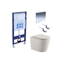 Комплект Aquatek SET Вега cmp-016: рама Standard INS-0000012 + крепеж KKI-0000002 + клавиша KDI-0000016 + унитаз AQ1904-00 с тонким сиденьем Soft-close, белый Комплект Aquatek SET Вега cmp-016: рама Standard INS-0000012 + крепеж KKI-0000002 + клавиша KDI-0000016 + унитаз AQ1904-00 с тонким сиденьем Soft-close, белый