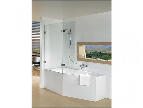 Шторка Riho G001170121 Scandic для ванны 150х46 см VZ NXT X500 Delta 150/160 R, черный