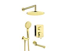 Набор Deante BXYYZQAM Arnika для душа скрытого монтажа с изливом/с BOXом, золото