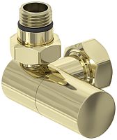 Вентиль Сунержа 020-1402-1234, 3D, левый, (цилиндр) G 1/2" НР х G 3/4" НГ, шампань