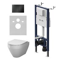 Комплект: Унитаз, Инсталляция, Кнопка смыва AM.PM SPIRIT V2.0 IS90238.701900