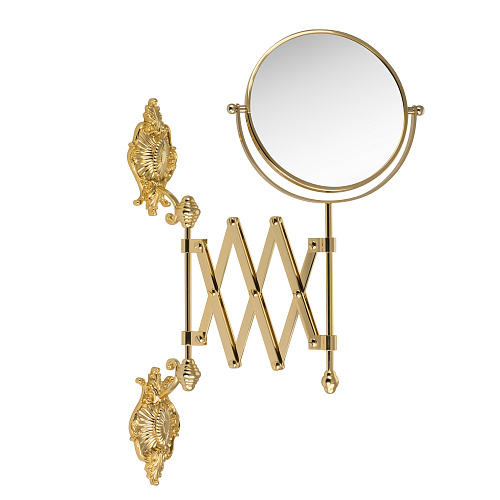 Зеркало Migliore 17065 Elisabetta оптическое пантограф, настенное, золото купить недорого в интернет-магазине Керамос