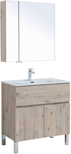 Комплект мебели Aquanet 00274217 Алвита New для ванной комнаты, коричневый купить недорого в интернет-магазине Керамос